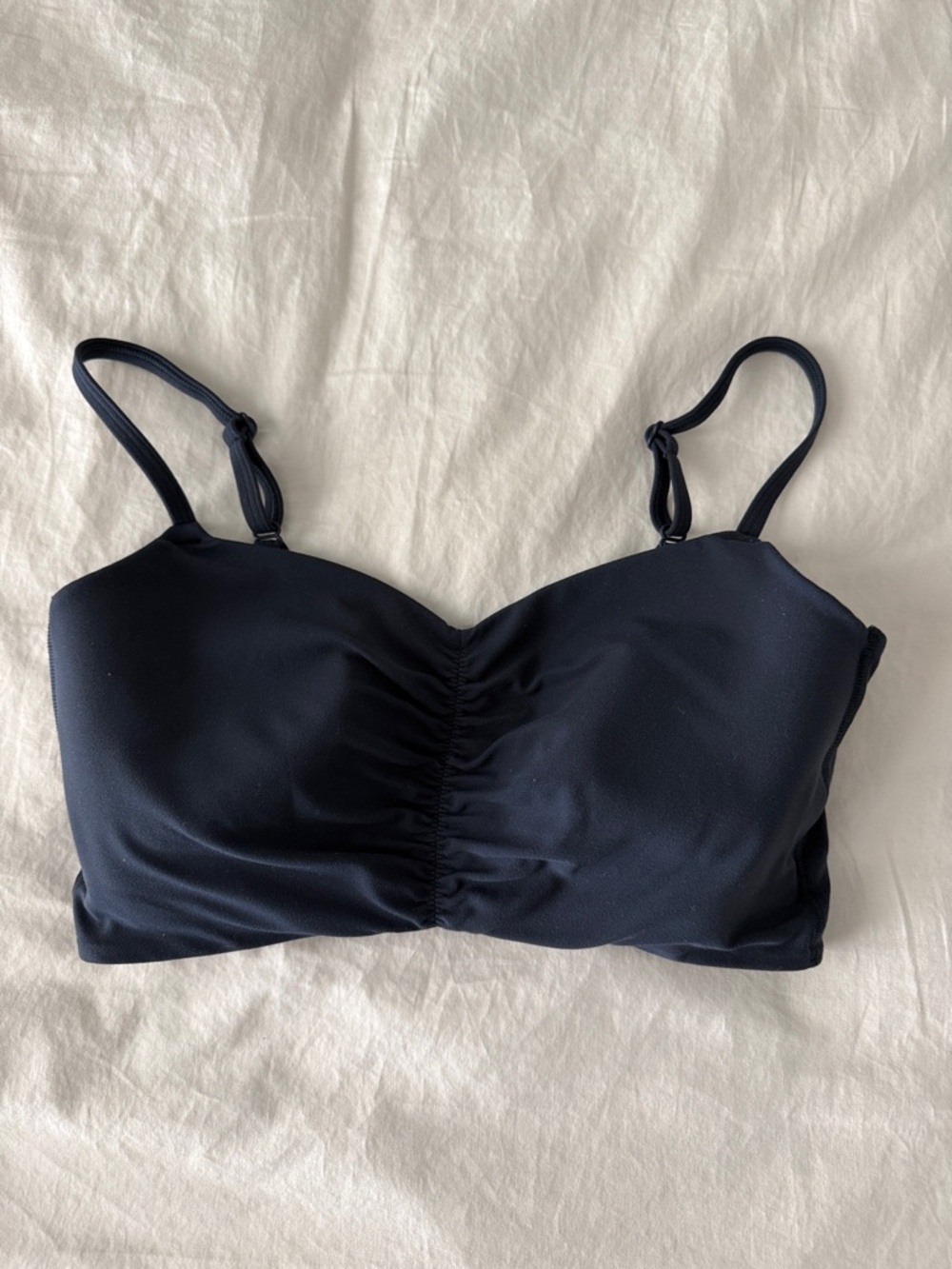 Target Navy Ruched Bralette with Adjustable Straps